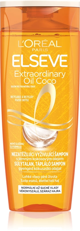L´oréal professionnel Shampoo Nutritivo Elseve Extraordinary Oil com Óleo de Coco para Cabelos Normais a Secos - 250ml