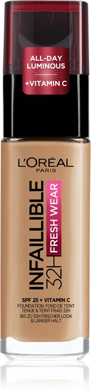 L'Oréal Paris Infaillible 32H Fresh Base de maquillaje líquida de larga duración color 235 Miel 30 ml