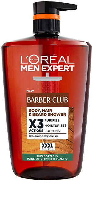 L'oréal paris Men Expert Barber Club Gel doccia corpo, capelli e barba - Volume: 1000 ml