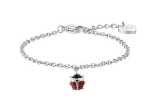 Luca barra Girls' steel Bracciale Ladybug for luck JB103