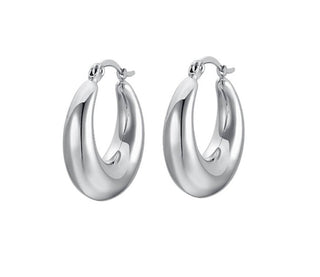 Luca barra Elegant hoop Orecchini made of steel OK1393