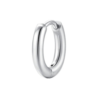 Luca barra Minimalist single Orecchino made of steel OK1578 - Diameter: 1.1cm