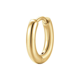 Luca barra Minimalist single Orecchino made of gold-plated steel OK1579 - Diameter: 1.3cm
