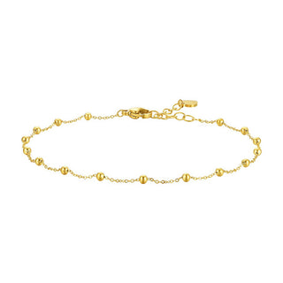 Luca barra Minimalist gold-plated anklet con balls CV165