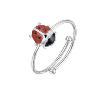 Luca barra Adjustable steel Anello for girls Ladybug JA101