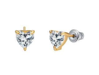 Luca barra Gold-plated heart Orecchini with clear crystal OK1437