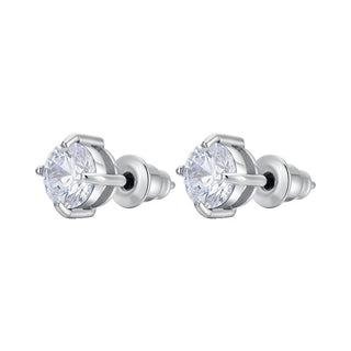 Luca barra Steel pips con clear crystal OK1463