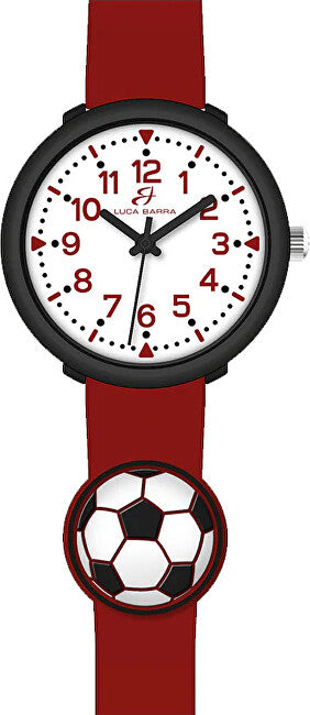 Orologio bimbo gomma rosso con pallone LUCA BARRA JU102