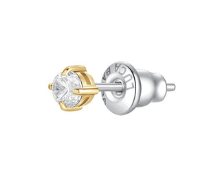 Luca barra Gold-plated single Orecchino con clear zircon OK1468/OK1472 - Diameter: 0.5cm