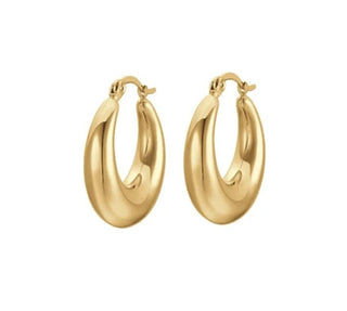 Luca barra Gold-plated hoop Orecchini made of steel OK1394