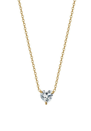 Luca barra Charming gold-plated Collana with a clear heart CK2095