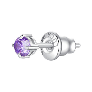 Luca barra Single stud Orecchini with purple zircon OK1446/OK1443 - Diameter: 0.5cm