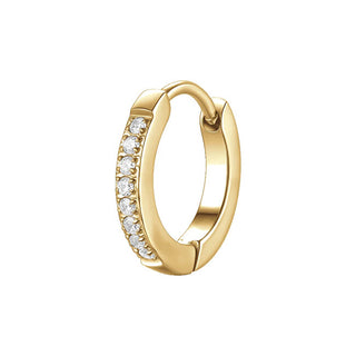 Luca barra Single gold-plated Orecchino con clear zircons OK1553