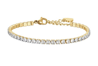 Luca barra Tennis gold-plated Bracciale with clear crystals BK2362