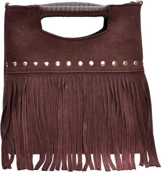Luisa Vannini Bolso de mano de piel para mujer 8189 burdeos 