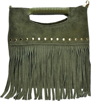 Luisa Vannini Borsa A Mano In Pelle Da Donna verde militare