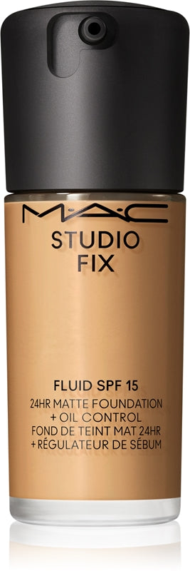 Mac Studio Fix Fluid Spf 15 - Soft-Matte Foundation, Second Skin Effect, Natural Coverage Up To 24 Hours Nc38 (30 Ml)