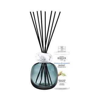 Maison Berger Paris Set Regalo Diffusore Di Aromi Mineral Blue + Ricarica Pure White Tea 180 Ml