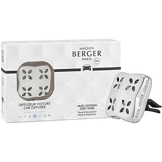 Maison berger paris Set regalo car diffuser Cosy Silver + Ricarica Cozy Musk