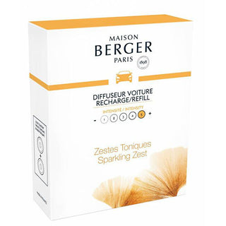 Maison Berger Paris Ricarica/Refill Per Diffusore Per Auto Sparkling Zest 2 Pezzi