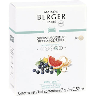 Maison Berger Paris Ricarica/Ricarica Per Diffusore Per Auto Fresh Spirit 2 Pezzi
