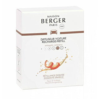 Maison Berger Paris Ricarica Glitter Intensiva Exqusite Sparkle (Ricarica/Ricarica Diffusore Per Auto) 2 Pezzi