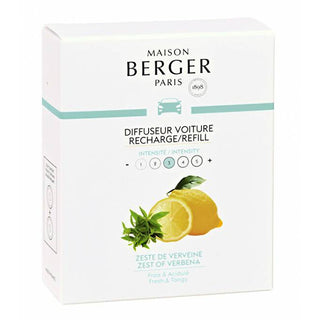Maison Berger Paris Recarga/Refill para difusor para coche Zest Of Verbena 2 piezas 