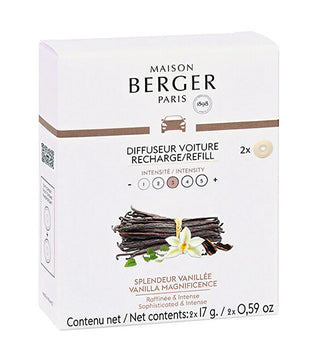 Maison berger paris Vanilla Magnificence Car Diffuser Recharge/Ricarica 2 pezzi