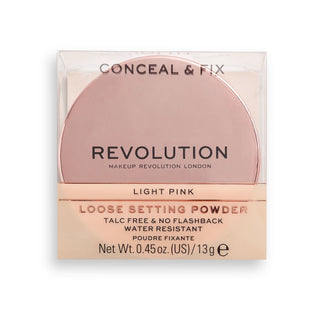 Makeup Revolution Fix and Fix Vegan Loose Powder Light Pink 13 g