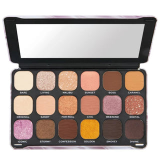 Makeup Revolution Forever Flawless Palette di ombretti Nude Silk 18 tonalità 198 g