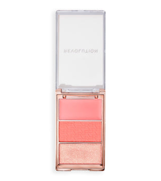 Makeup revolution Icon Blush, Vegan, Matte, Palette di illuminanti Blush, Authentic Peach, 11,5 g