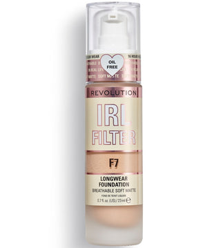 Makeup Revolution filtro IRL senza oli lunga tenuta fondotinta in crema F7 23 ml