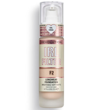 Makeup Revolution filtro IRL senza oli lunga tenuta fondotinta in crema F2 23 ml
