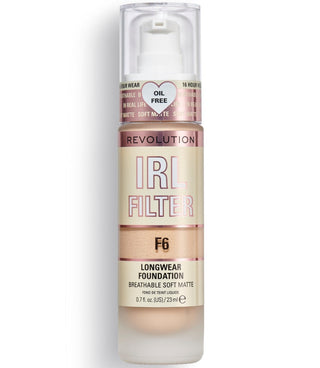Makeup Revolution filtro IRL senza oli lunga tenuta fondotinta in crema F6 23 ml