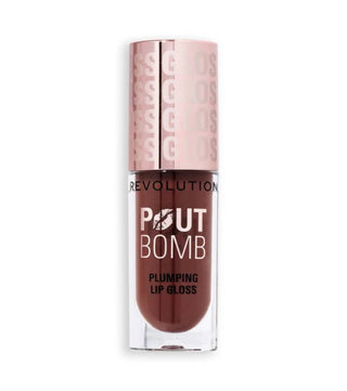 Makeup revolution Pout Bomb, Rimpolpante, Lucidalabbra, Espresso Cool, 4,6 ml
