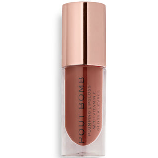 Makeup Revolution Pout Bomb Vitamina E Rimpolpante Lucidalabbra Cookie Deep Nude 46 ml