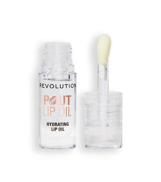 Makeup revolution Pout, Vegan, Glossy, Olio Labbra, Lychee Clear, 4 ml