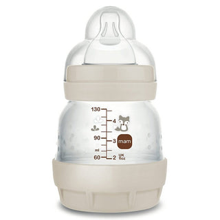 Mam Biberon Easy Start Anti-Colica 0 Mesi Portata Extra Lenta Sabbia Volpe 130 ml — Biberon