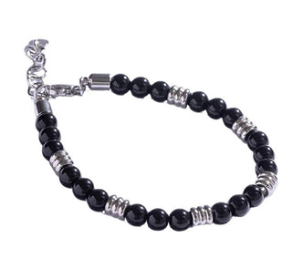 Marc Malone Bracciale Con Perline Nere Per Uomo Mcgb5027