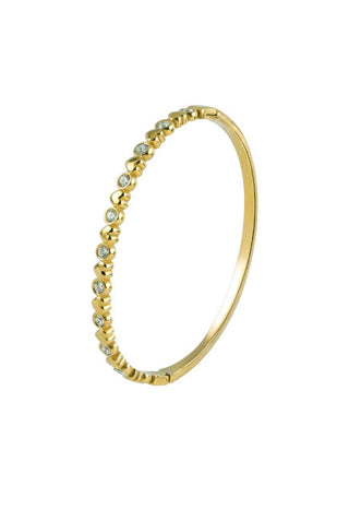 Marc malone Elegant solid Bracciale with clear crystals Nyra Gold MCB260845G