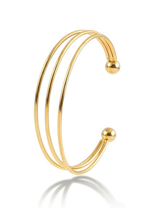 Marc malone Elegant triple Bracciale made of gold-plated steel MCB250414G
