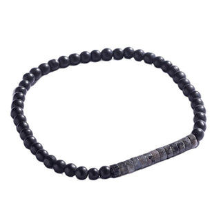 Marc Malone Bracciale Con Perline E Larvikite Per Uomo Mcgb5105