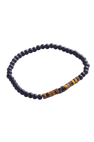 Marc Malone Bracciale Con Perline In Occhio Di Tigre Per Uomo Mcgb5103
