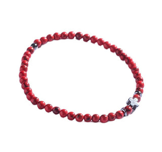 Marc Malone Pulsera moderna con cuentas para hombre Mcgb5098 
