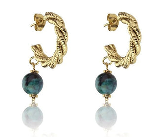 Marc Malone Orecchini Alla Moda Placcati In Oro Grace Green Earrings Mce23004G