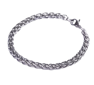 Marc Malone Bracciale In Acciaio Senza Tempo Per Uomo Mcgb5058S - Lunghezza: 19 Cm