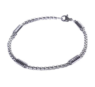 Marc Malone Bracciale In Acciaio Senza Tempo Per Uomo Mcgb5061S - Lunghezza: 19 Cm