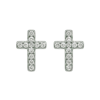 Marc malone Steel Orecchini with crystals Cross MCE260598S