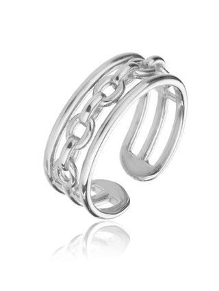 Marc Malone Anello Aperto In Acciaio Madeline Silver Ring Mcr23001S