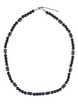 Marc Malone Collana Da Uomo Con Perline E Pietra Lavica Mcgn5077